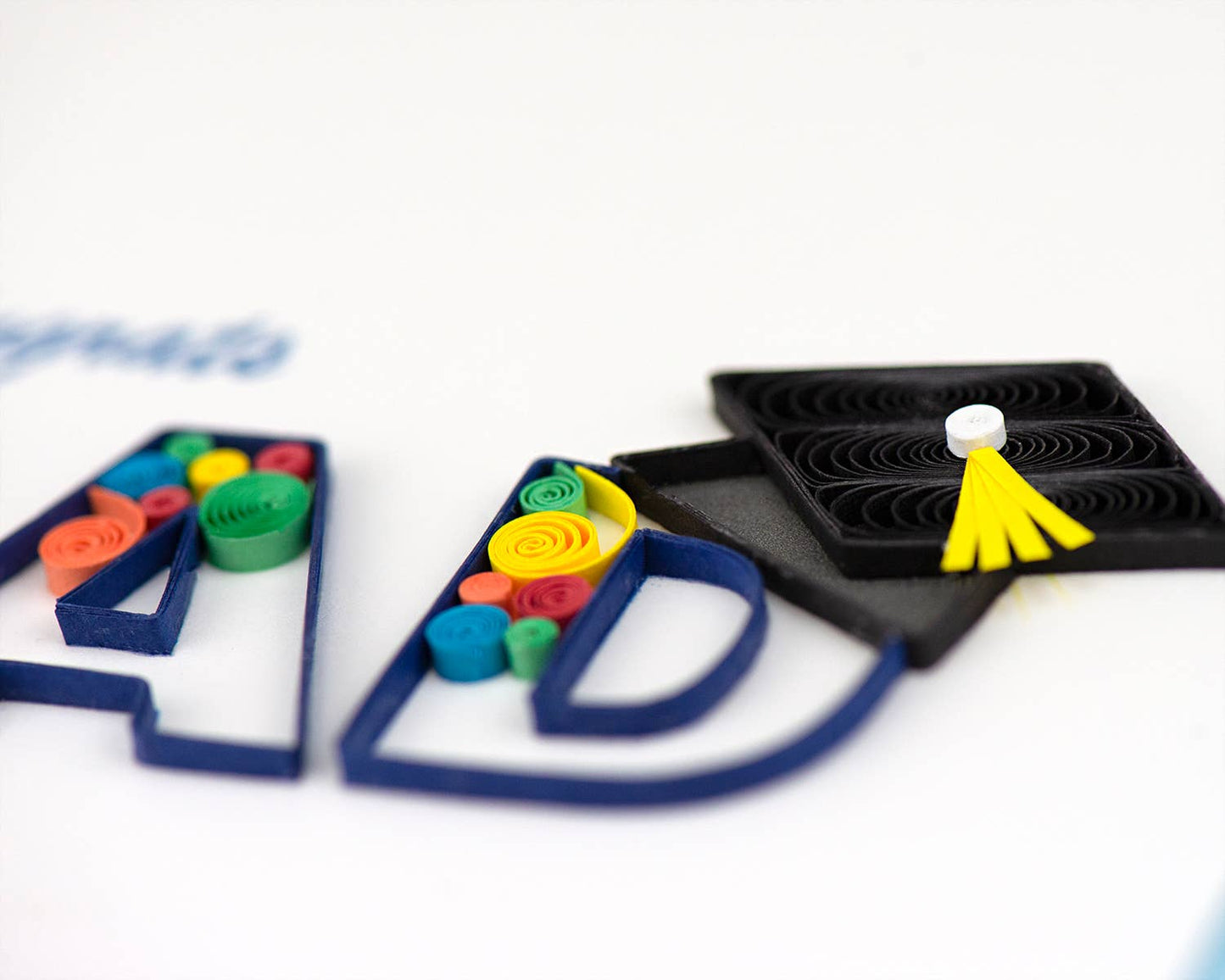 Quilled Greeting Card, "Congrats Grad Swirl"