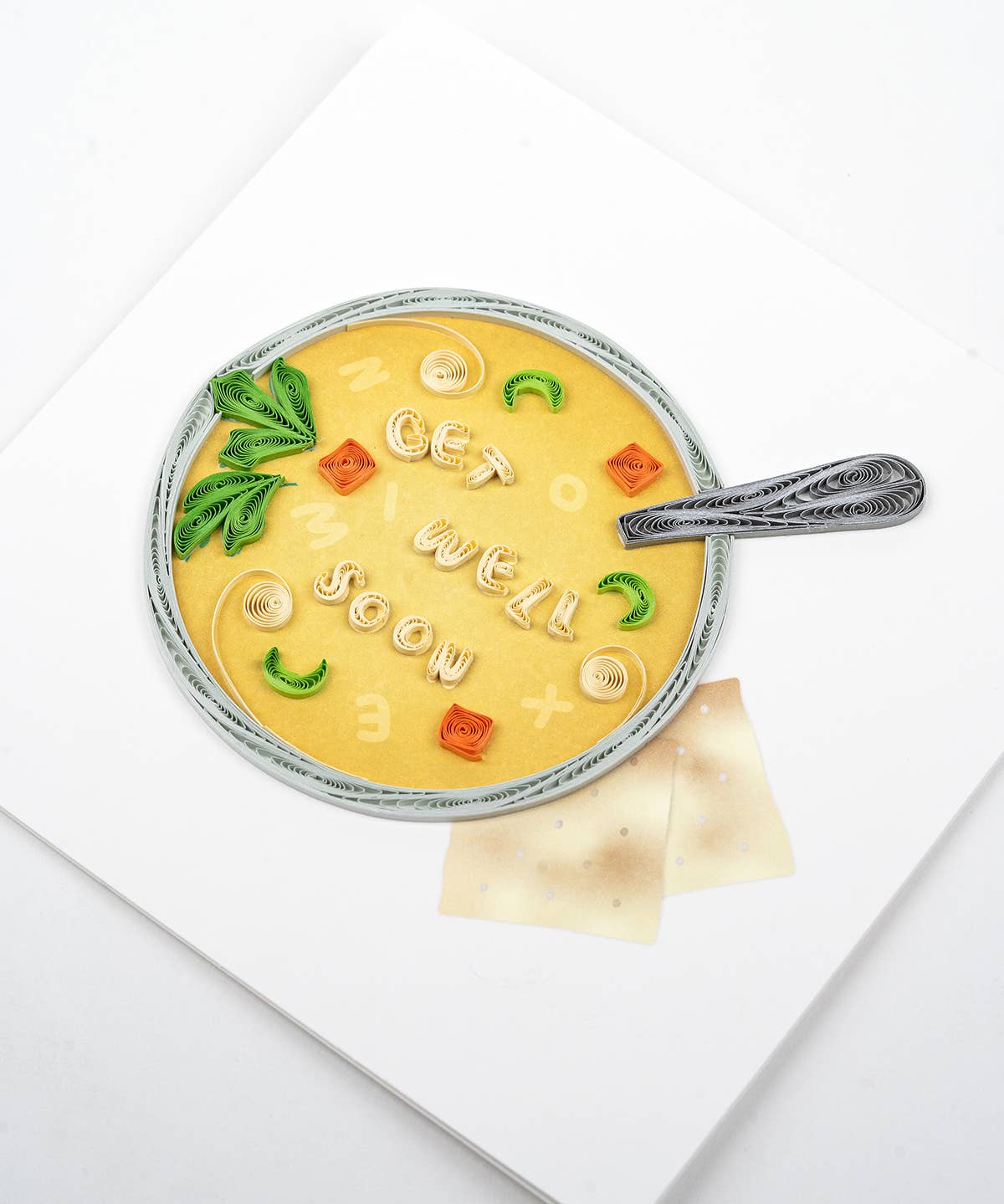 Quilled Greeting Card, "Get Well Soup"