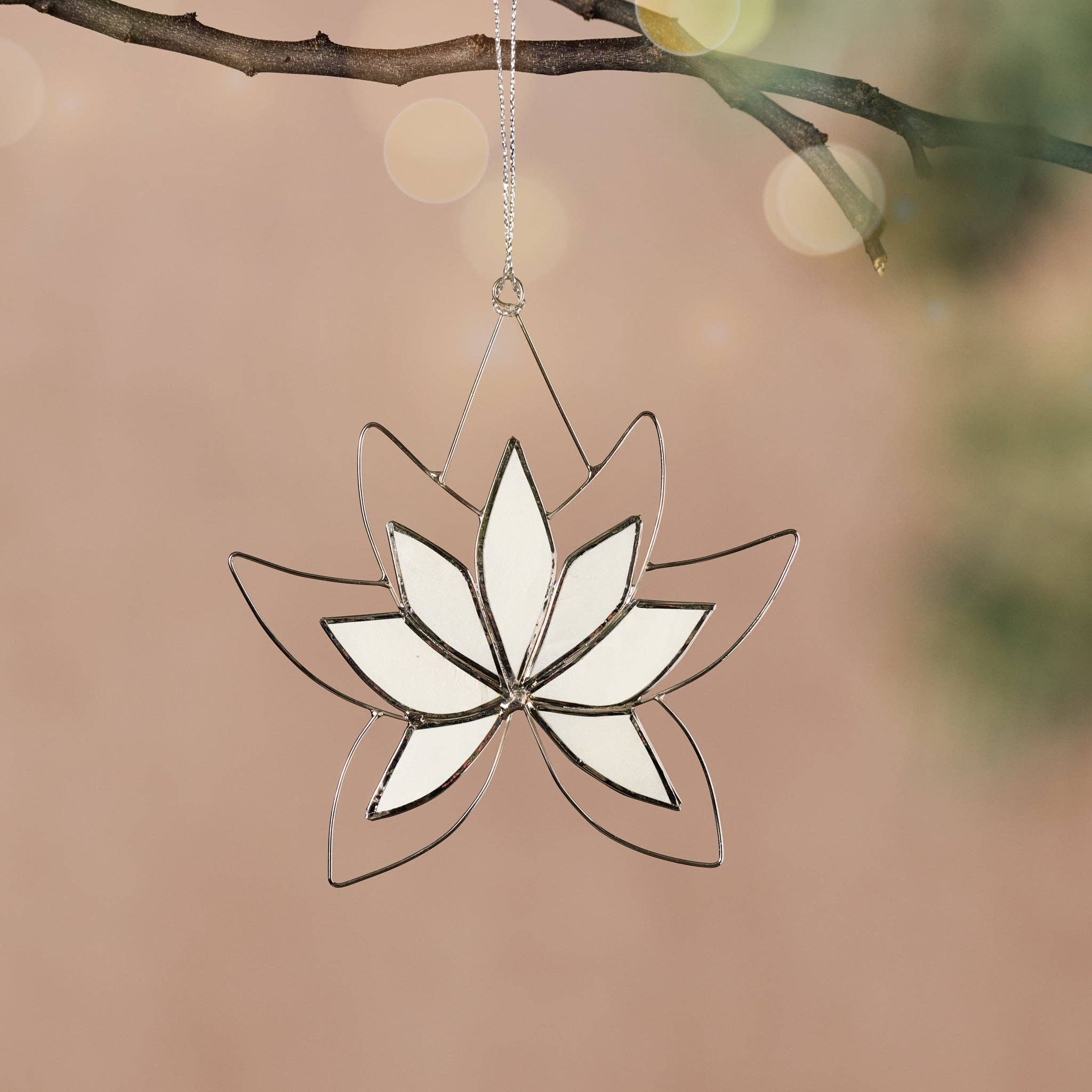 Dalisay Capiz Lotus Ornament