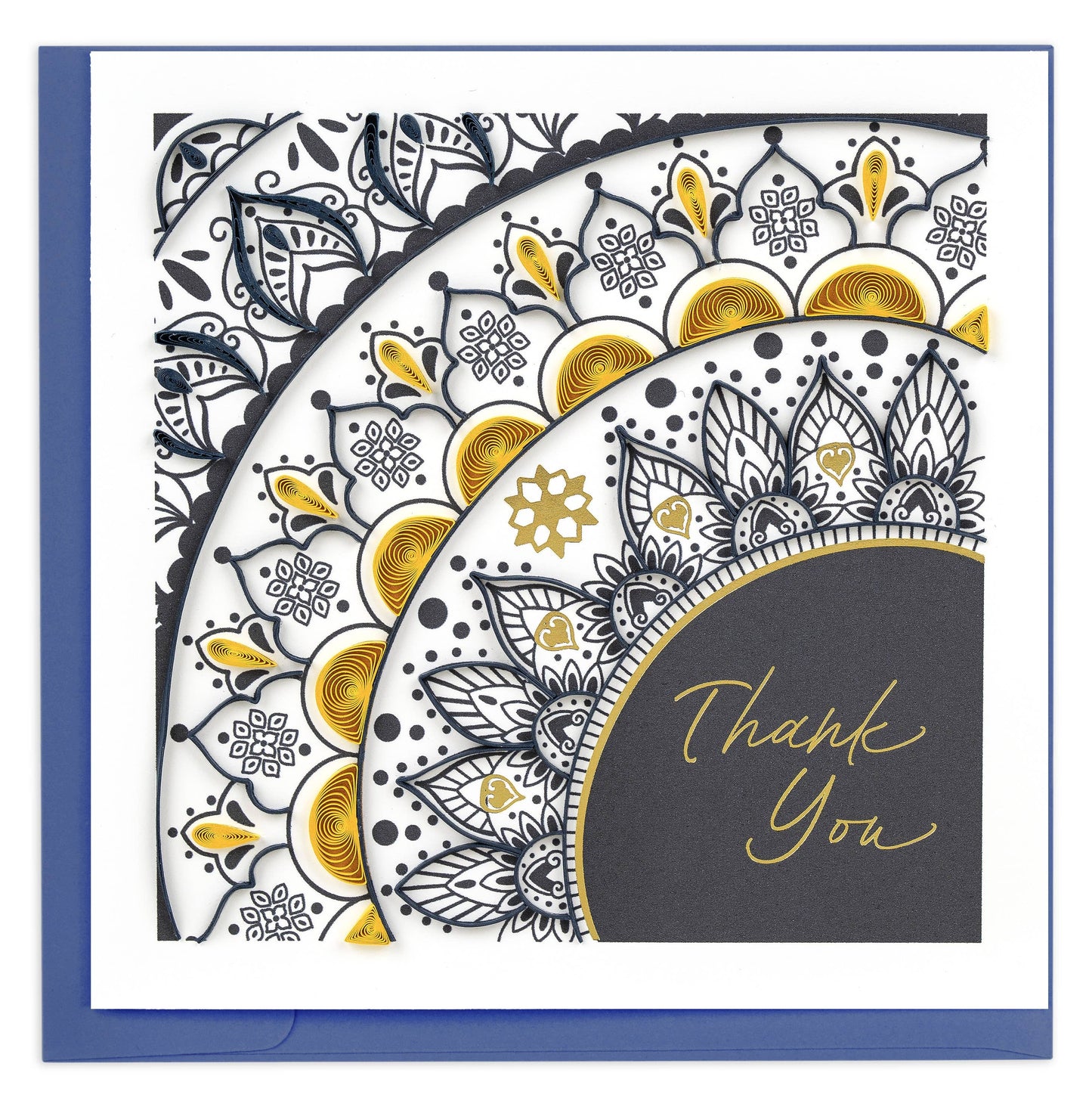 Quilled Greeting Card, "Thank You Mandala"