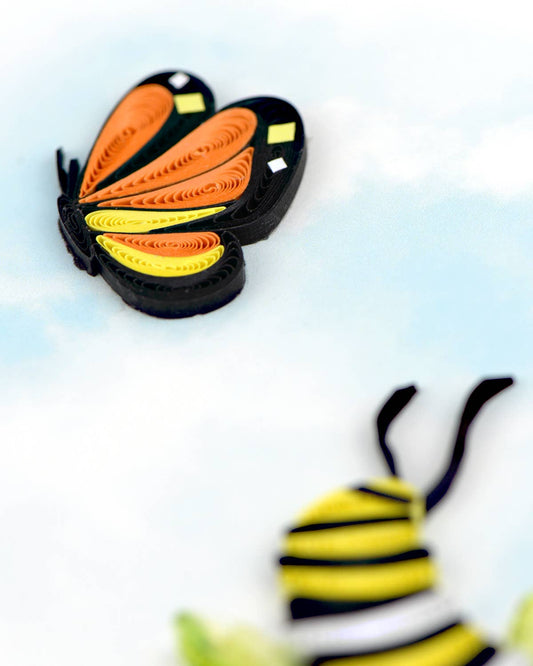Quilled Greeting Card, "Caterpillar"