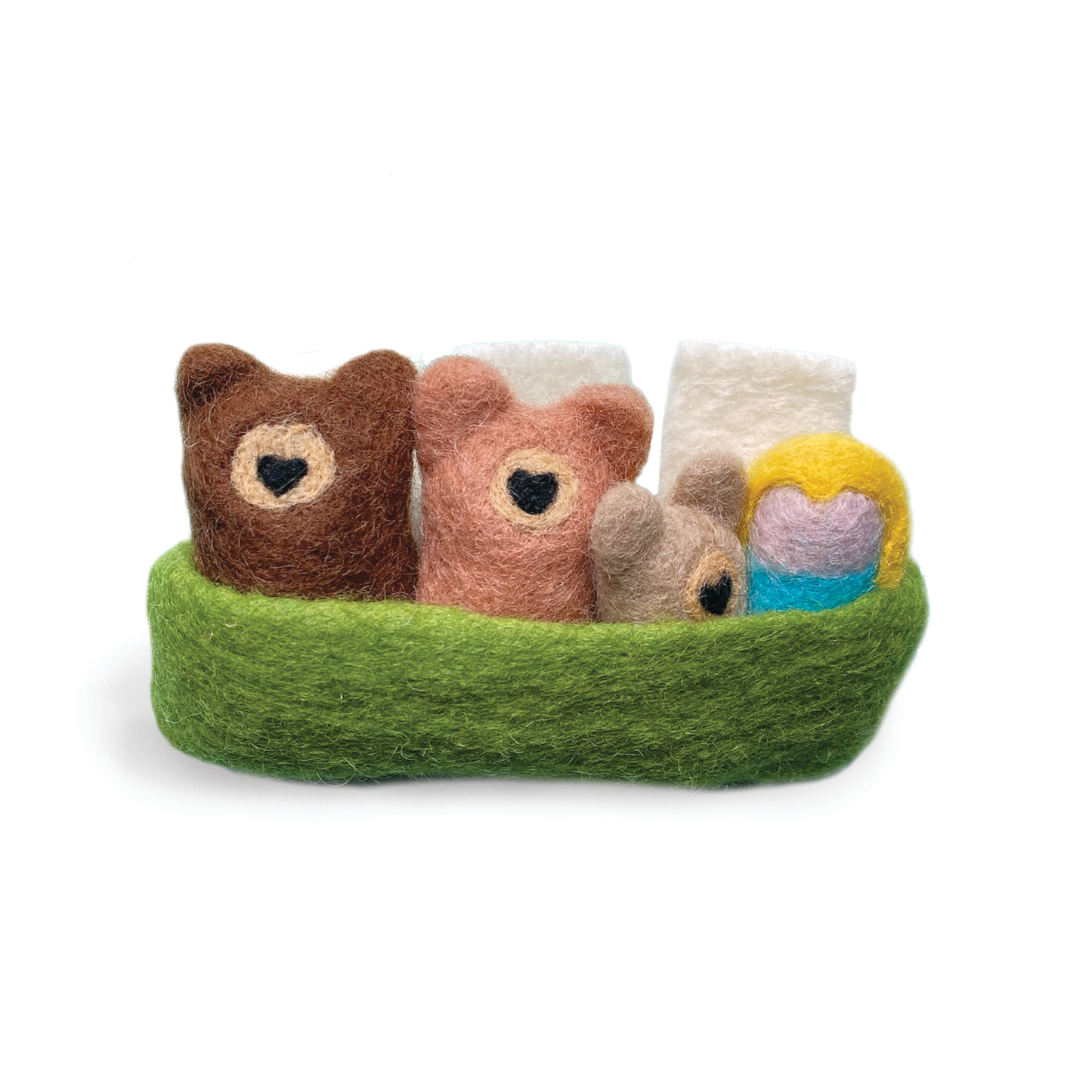 Felted "Pocket Pals", Goldilocks & The Three Bears