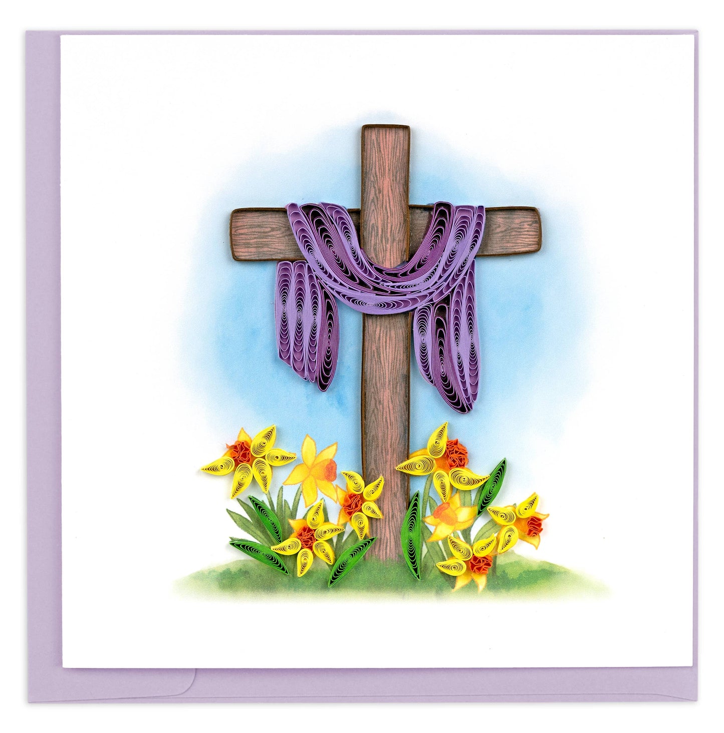 Quilled Greeting Card, "Easter Cross"