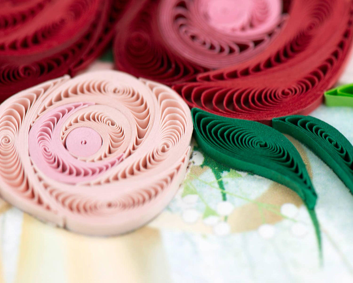 Quilled Greeting Card, "Bridal Bouquet"