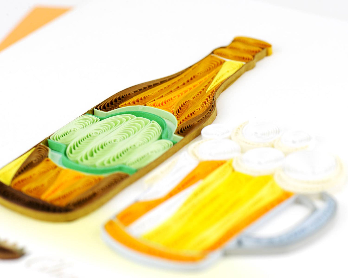 Quilled Greeting Card, "Birthday Beer"
