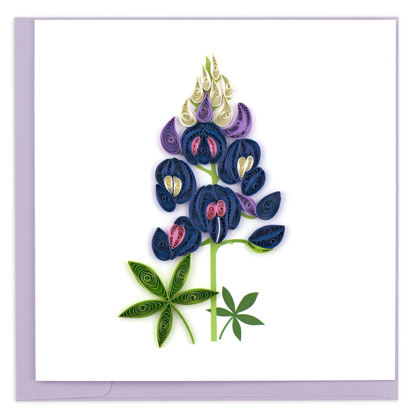 Quilled Greeting Card, "Bluebonnet"
