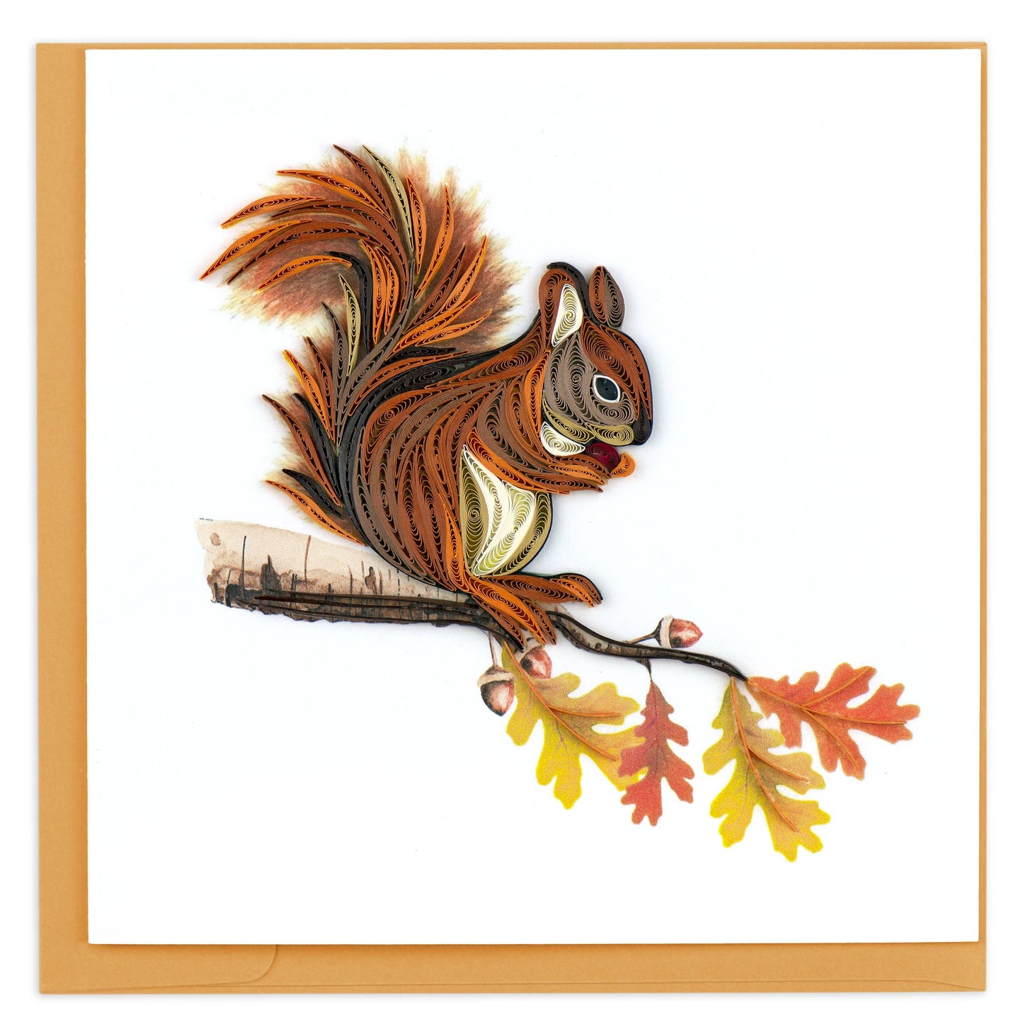 Quilled Greeting Card, "Squirrel"