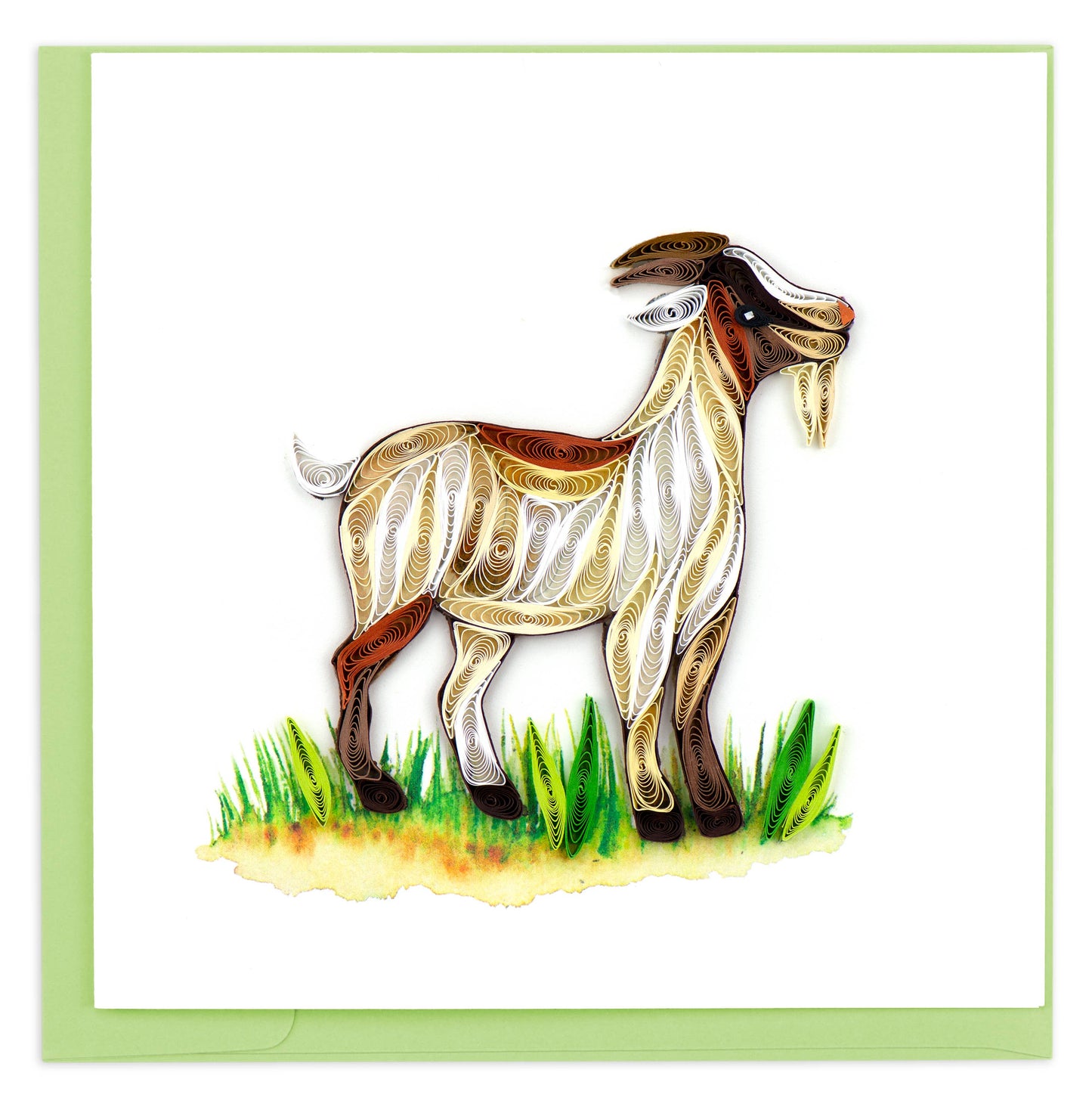 Quilled Greeting Card, "Farm Goat"