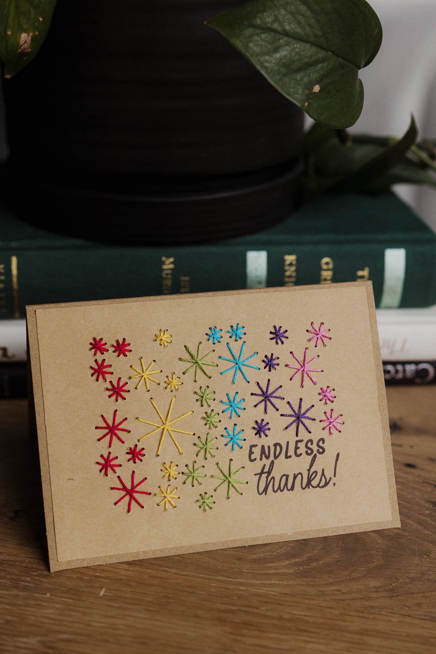 Endless Thanks Hand Stitched Greeting Card