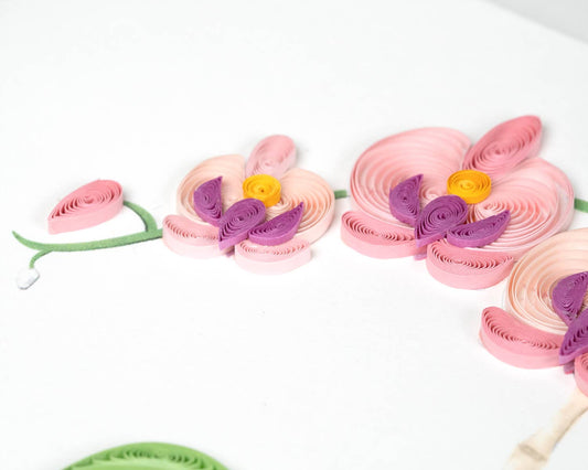 Quilled Greeting Card, "Potted Orchid"