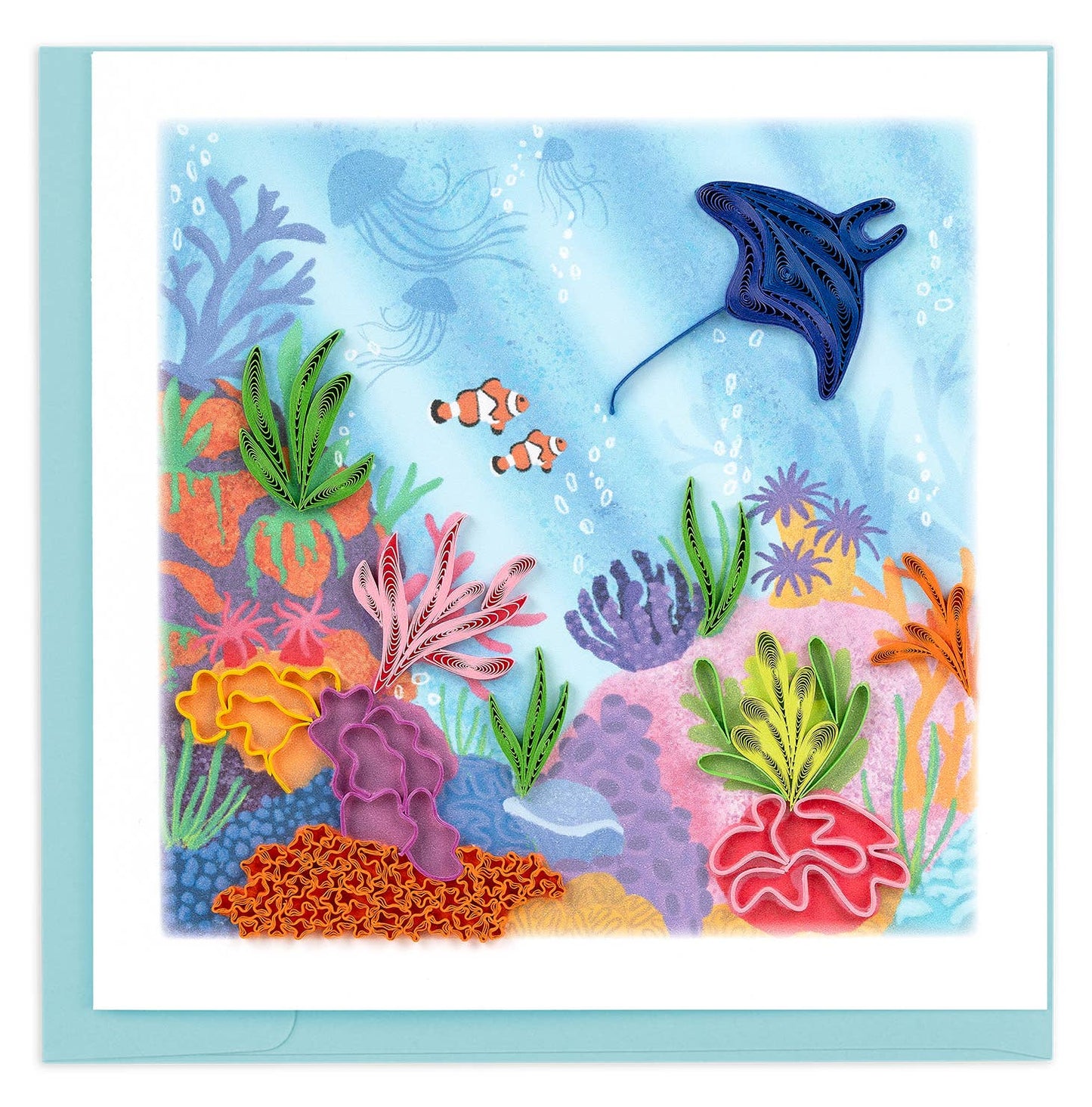 Quilled Greeting Card, "Coral Reef"