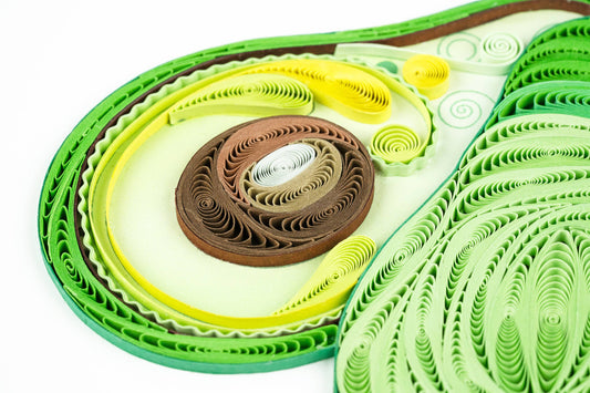 Quilled Greeting Card, "Avocado"