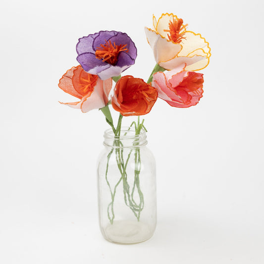 Flower hibiscus M/5 ppr/wr prpl/yel/peach/pnk/orng