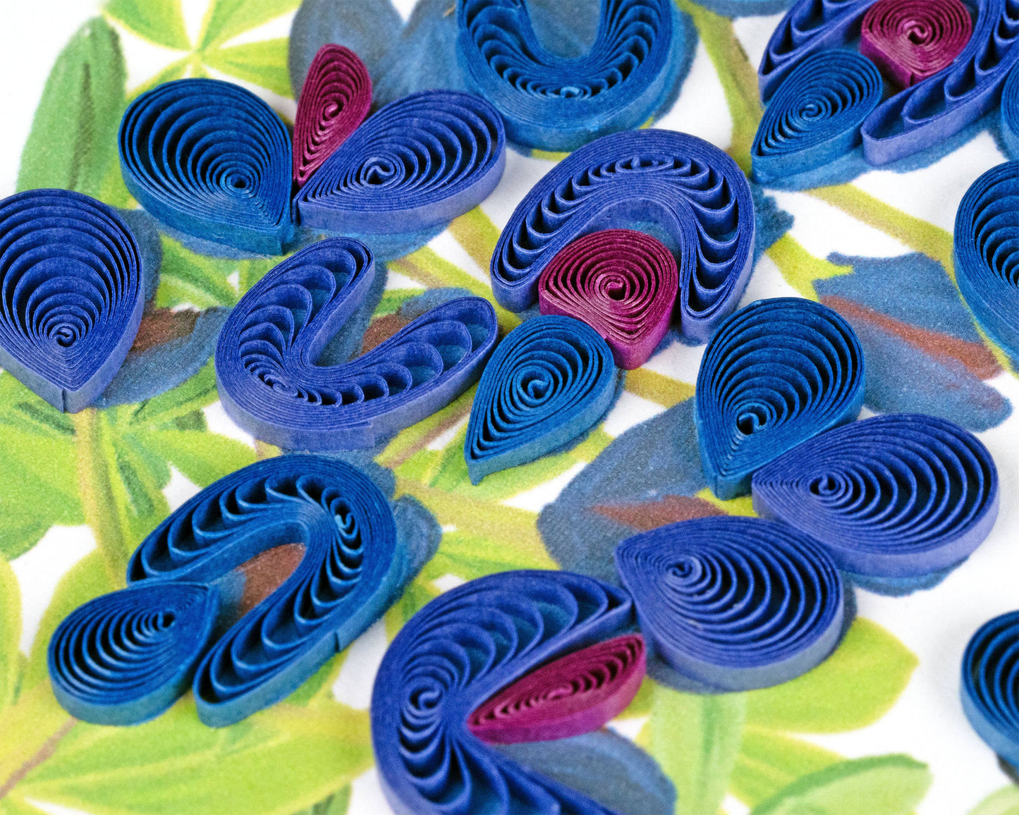 Quilled Greeting Card, "Bluebonnets"