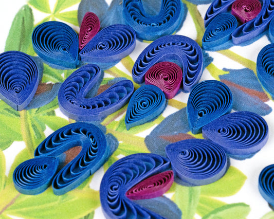 Quilled Greeting Card, "Bluebonnets"