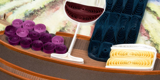 Quilled Greeting Card, "Vineyard"