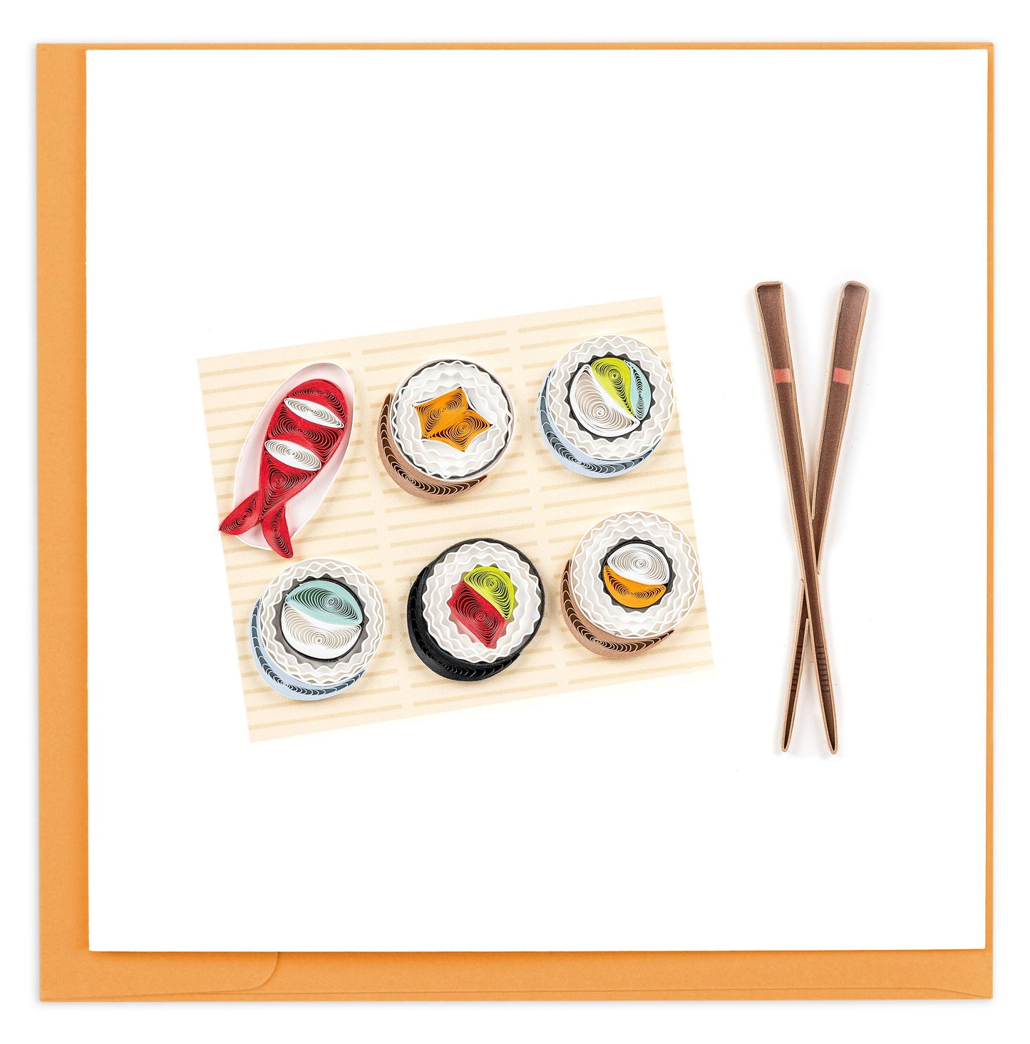 Quilled Greeting Card, "Sushi"