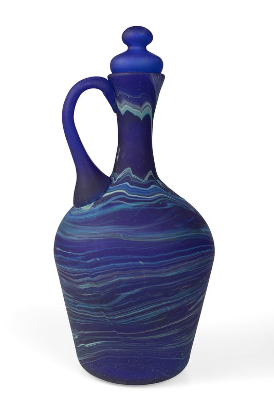 Decanter phoenician glass 6Dx10H blue/geen/purple
