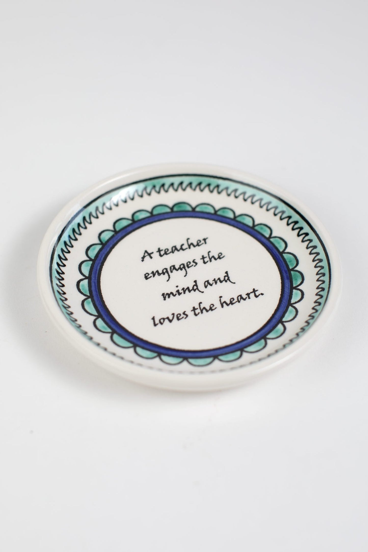 Ceramic Dish, "Teacher" Quote