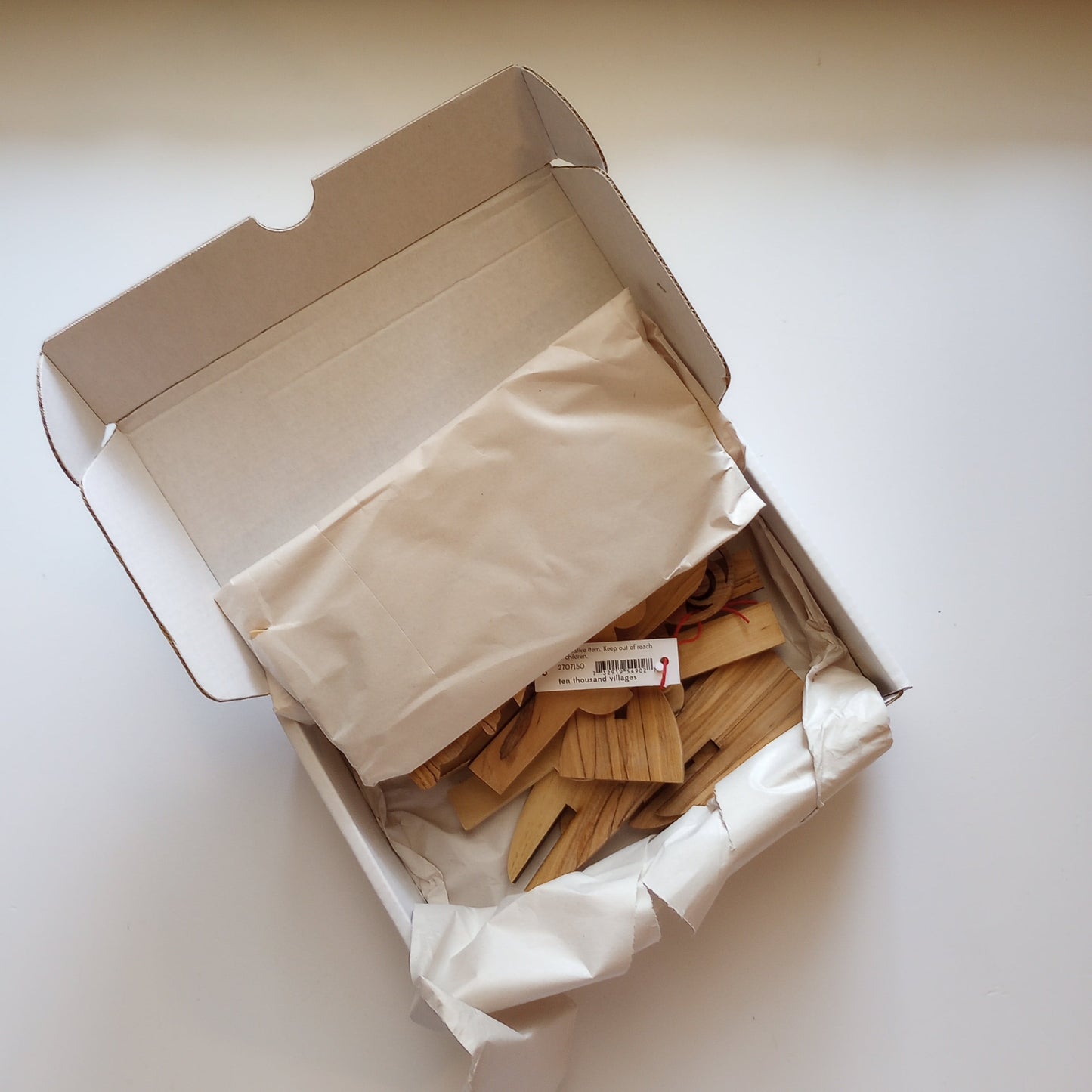 Nativity collapsible S/9 olive wood 6H natural