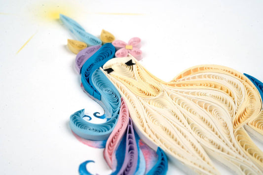 Quilled Greeting Card, "Unicorn"
