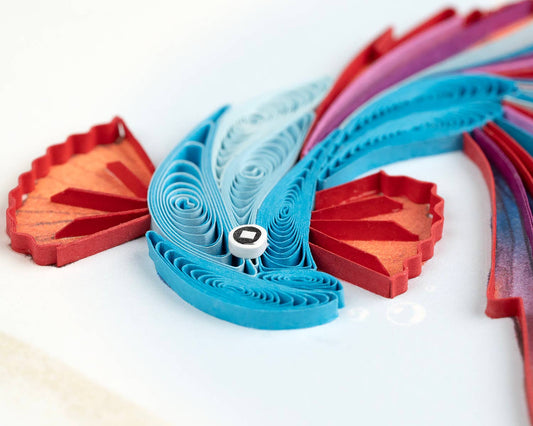 Quilled Greeting Card, "Betta Fish"
