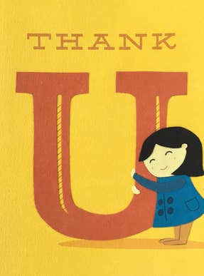 Recycled Paper Cards, "Thank U Hug"