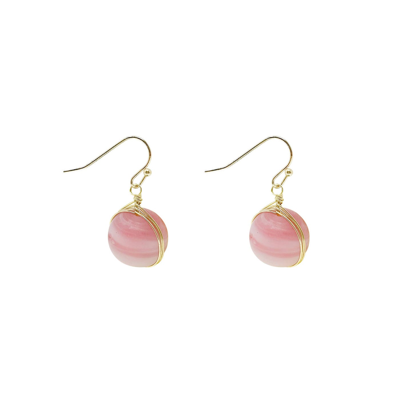 Marbled Glass Drop Earrings