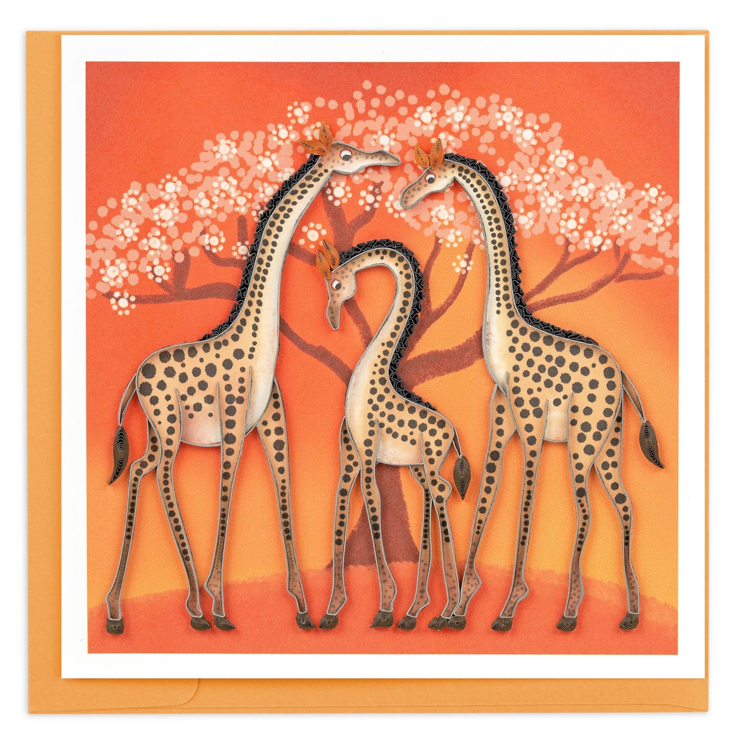 Quilled Greeting Card, "Tinga Tinga Giraffes"