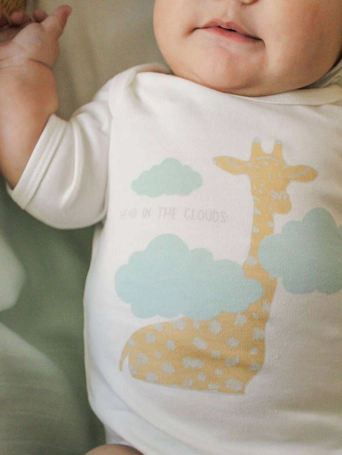 Organic Graphic Bodysuit, "Giraffe Print"