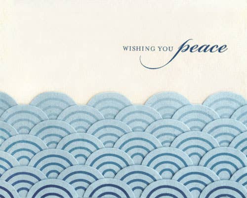 Recycled Paper Card, "Wishing You Peace"