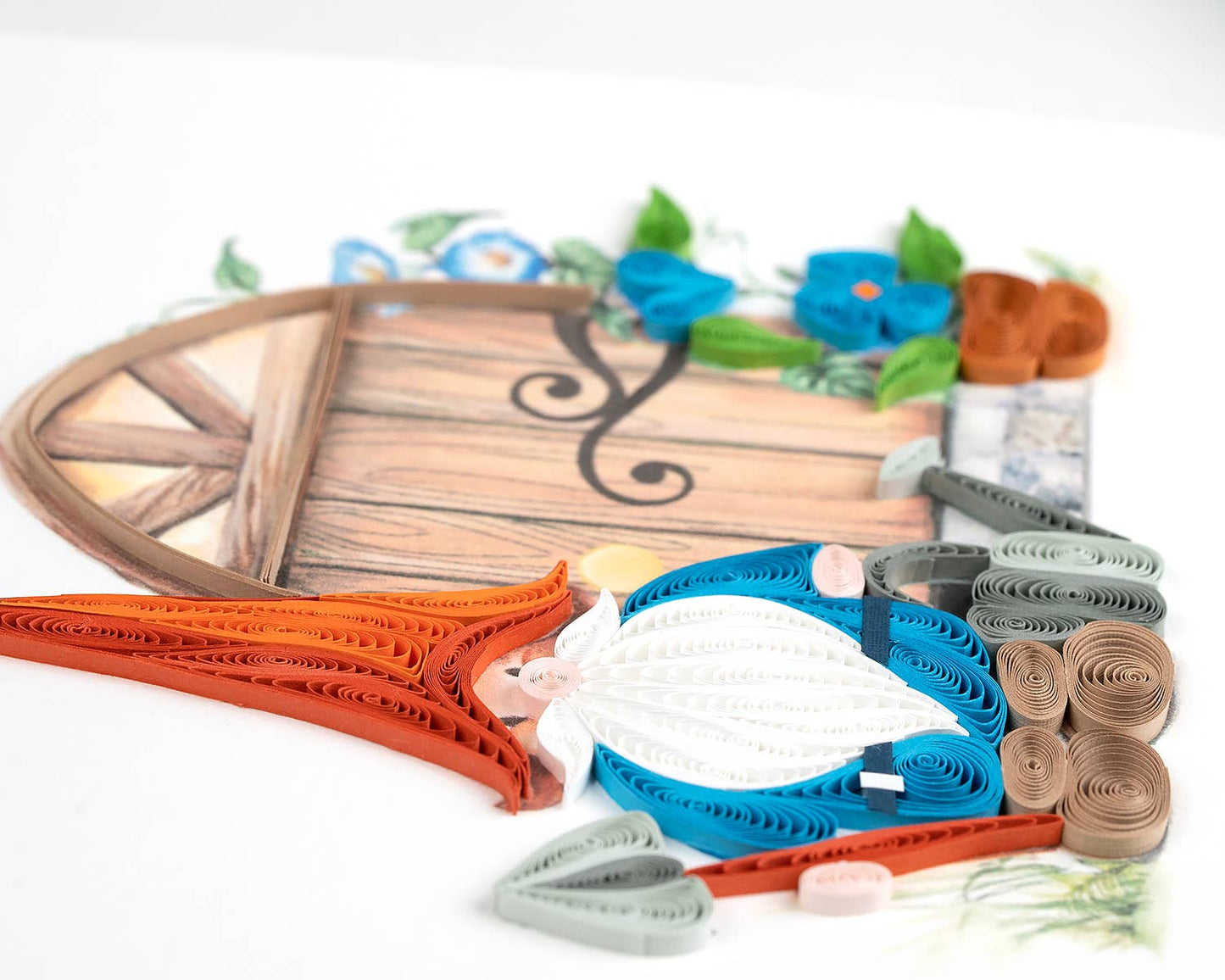 Quilled Greeting Card, "Garden Gnome"