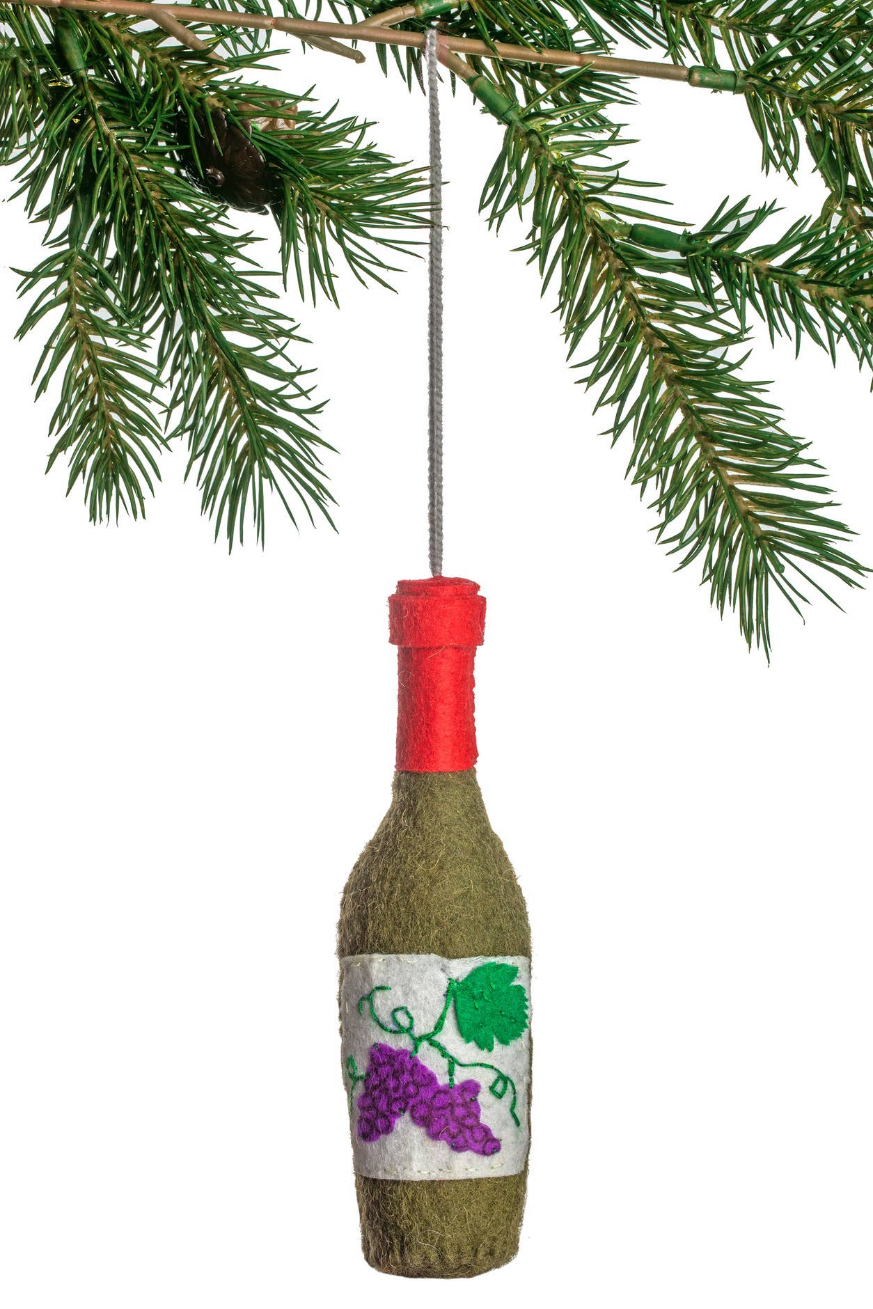 Red Wine Bottle Ornament