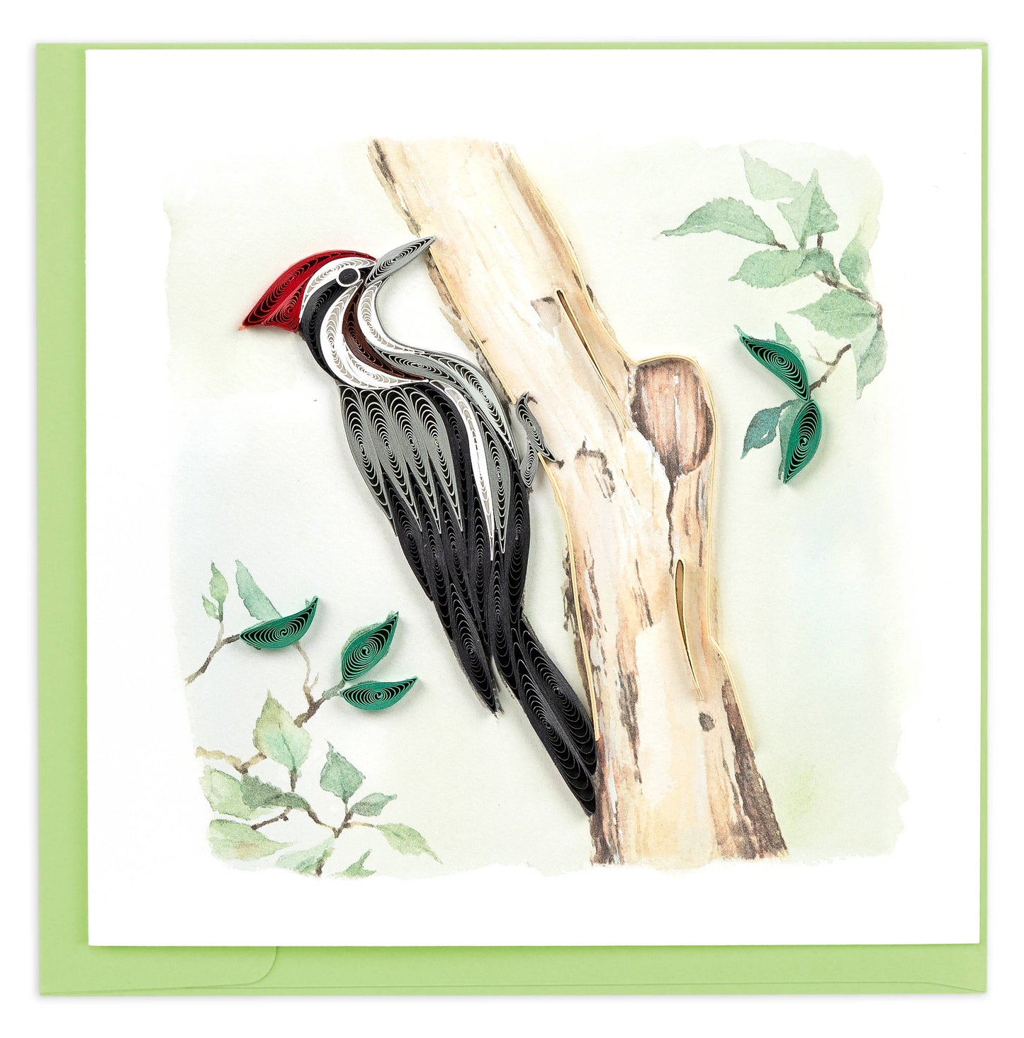 Quilled Greeting Card, "Pileated Woodpecker"