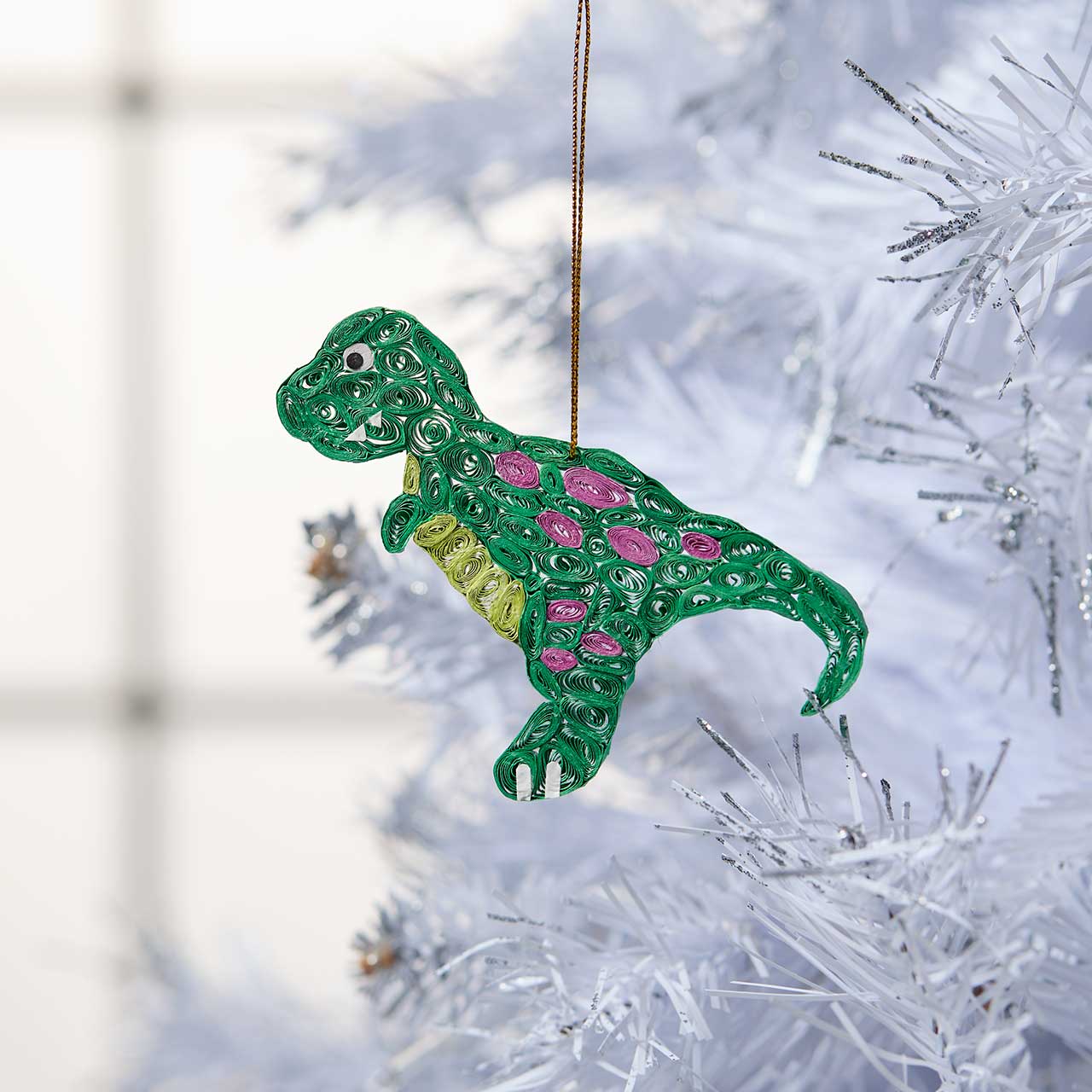 Quilled T-Rex Ornament