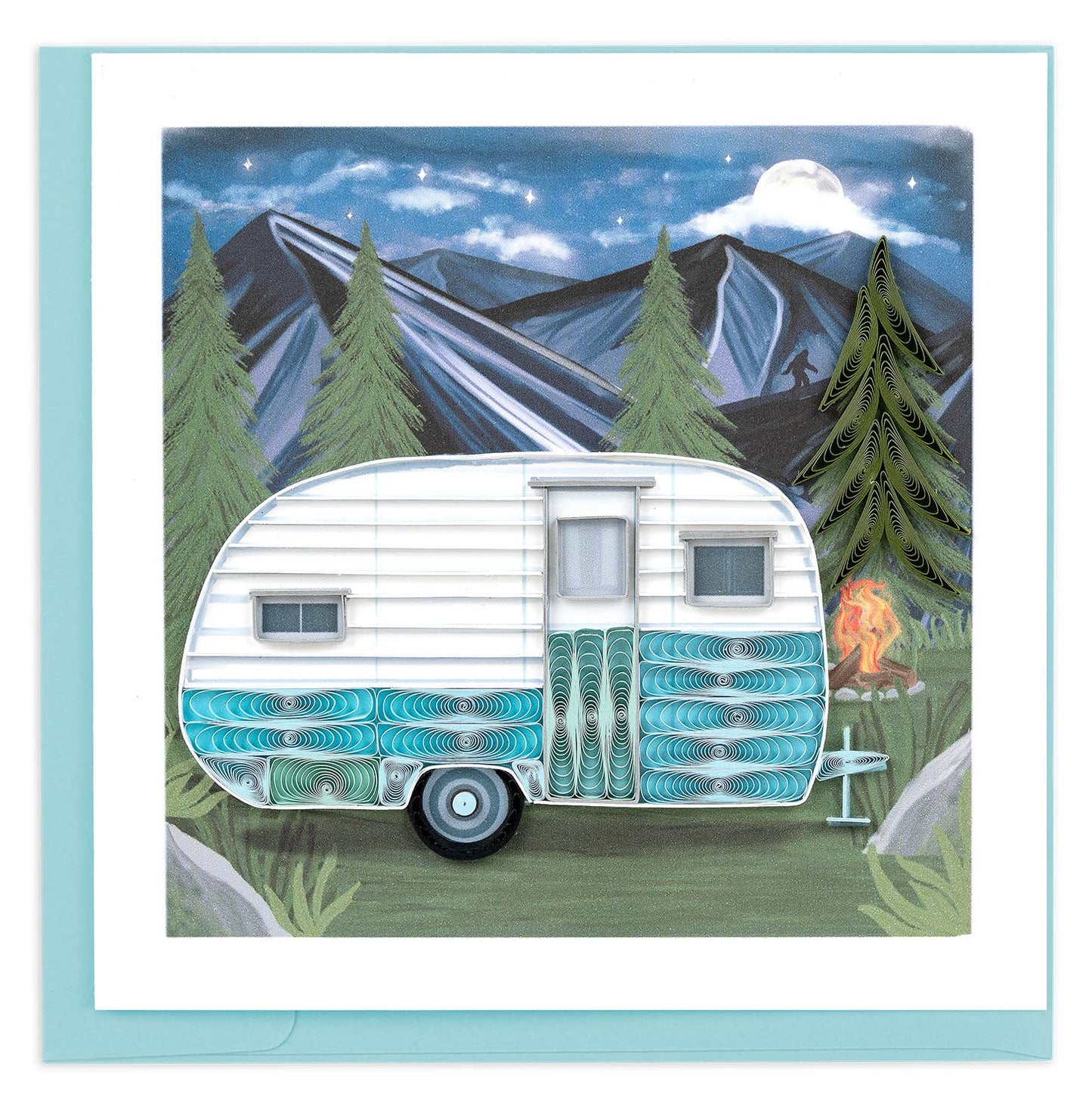 Quilled Greeting Card, "Camper"