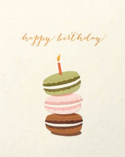 Recycled Paper Cards, "Macaron Birthday"
