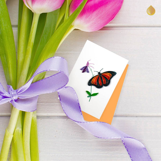 Quilled Gift Enclosure, "Monarch Butterfly"