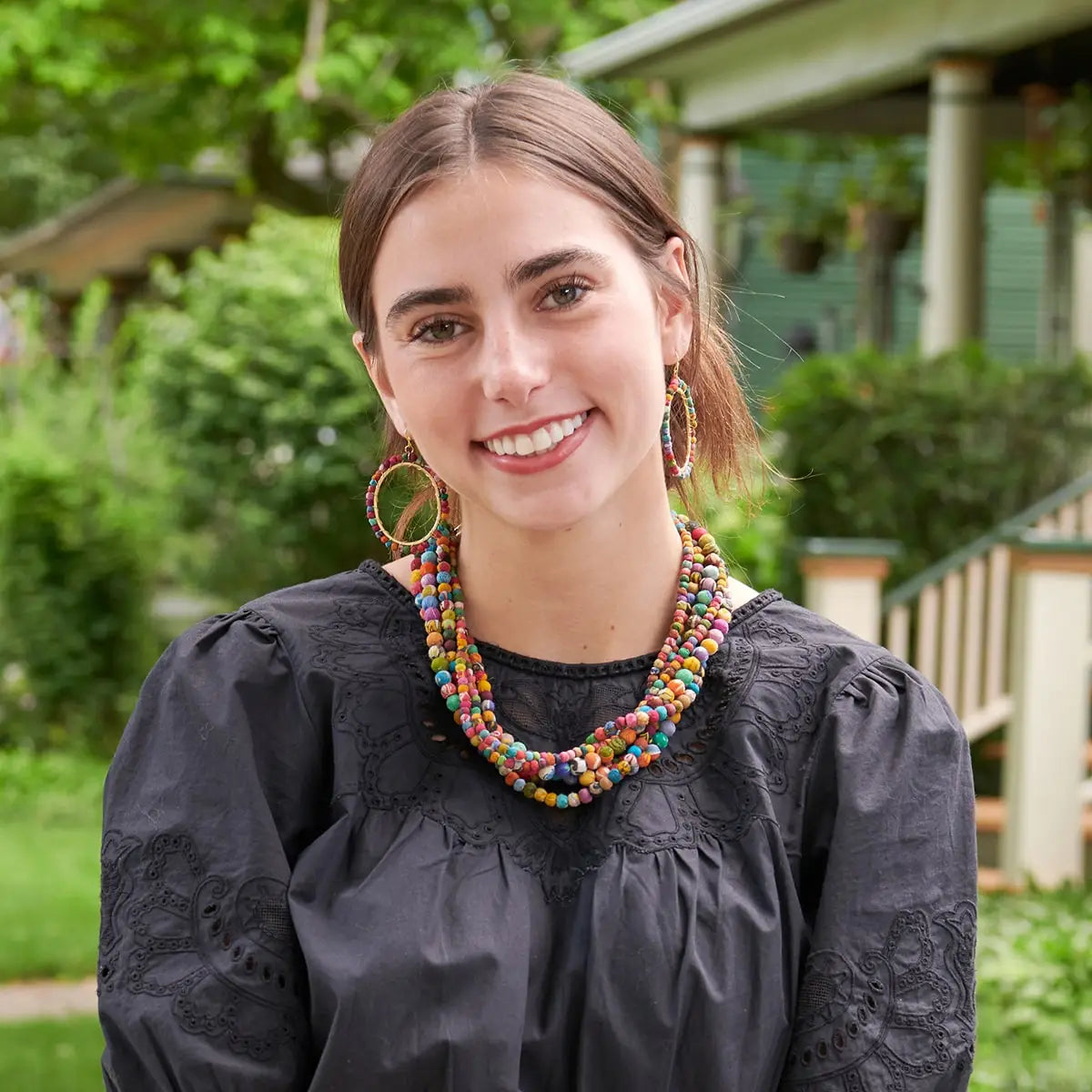 Necklace, Meandering Kantha