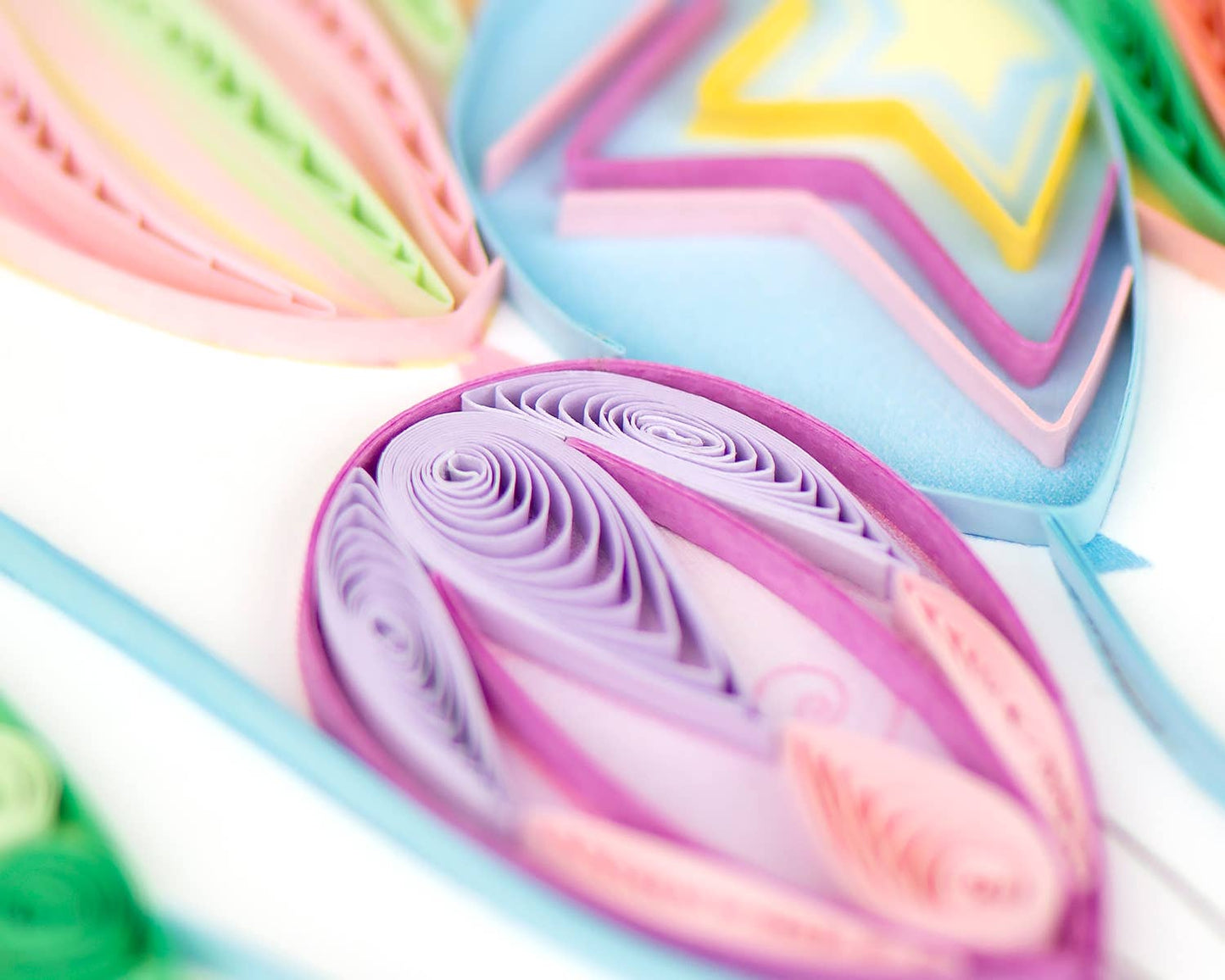 Quilled Greeting Card, "Colorful Balloon Bunch"