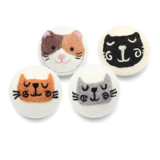 Eco Wool Dryer Balls, "Cats"