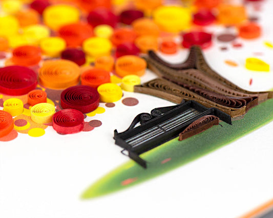 Quilled Greeting Card, "Autumn Tree"