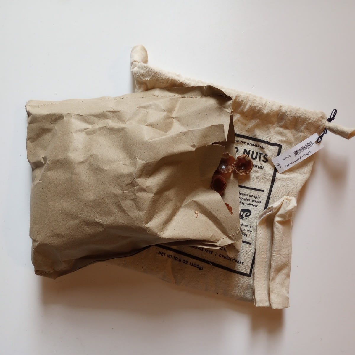 Soap nuts f/laundry w/bag 10 oz white/natural