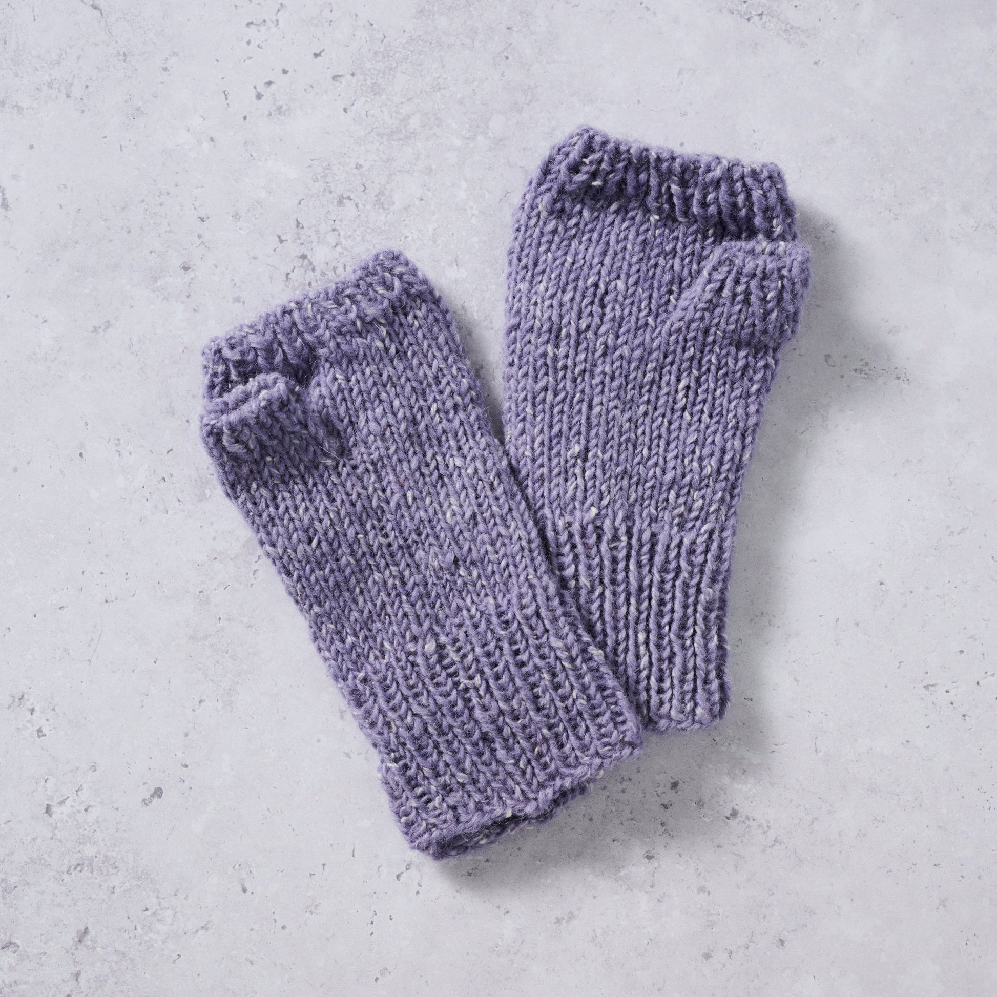 Purple Cable Knit Wrist Warmers - Ten Thousand Villages