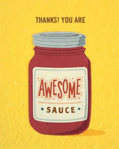 Recycled Paper Cards, "Awesome Sauce"
