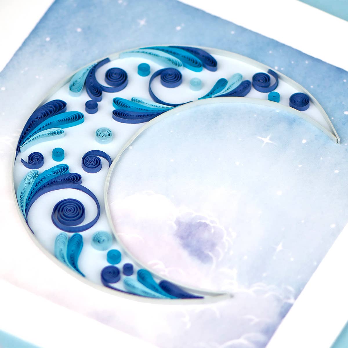 Quilled Greeting Card, "Crescent Moon"