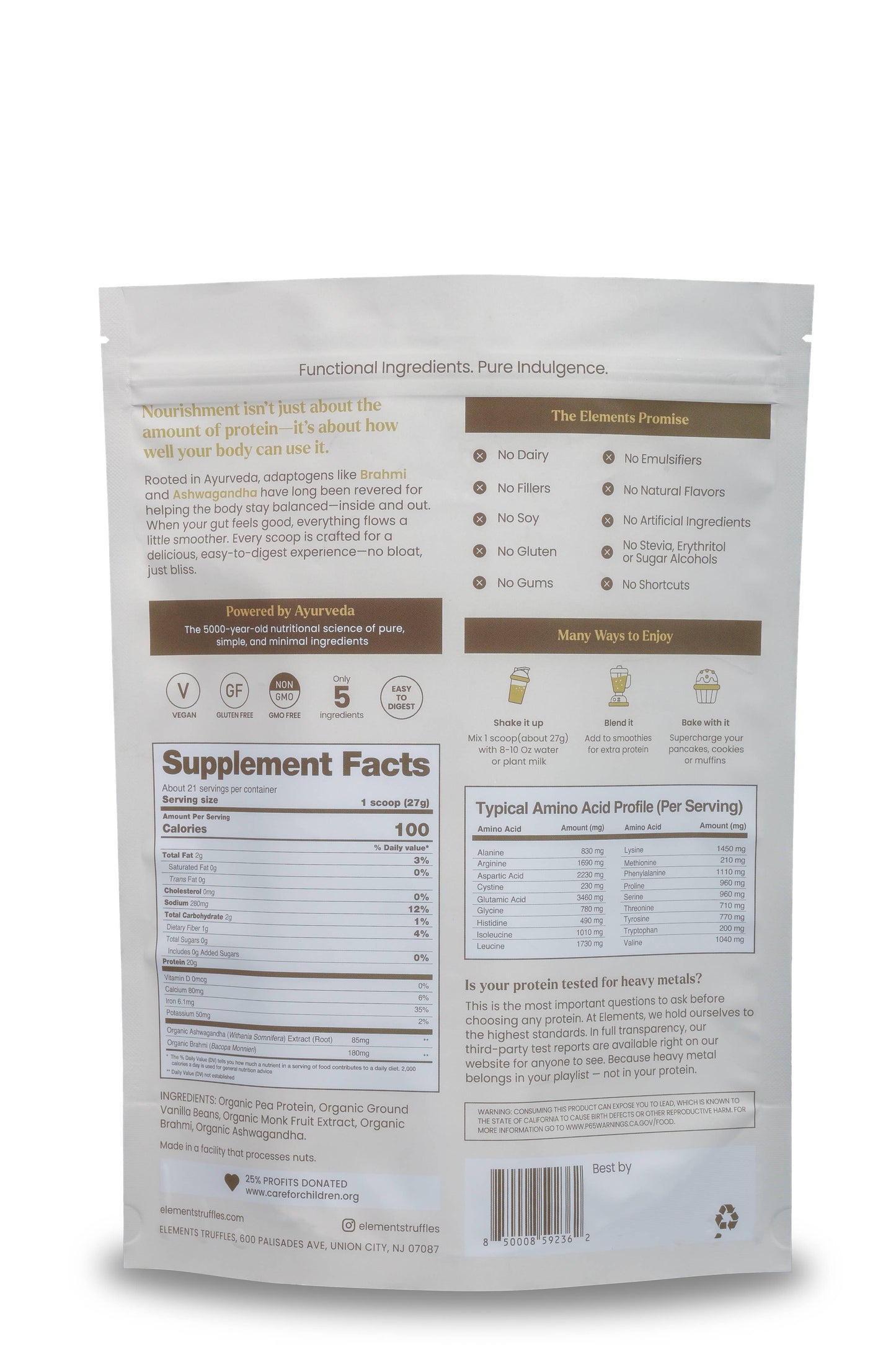 Vanilla Plant Based Protein Powder