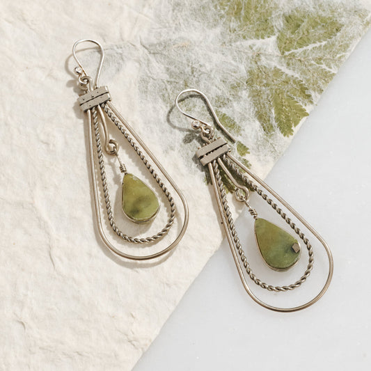 "Ayni" Serpentine Stone Earrings