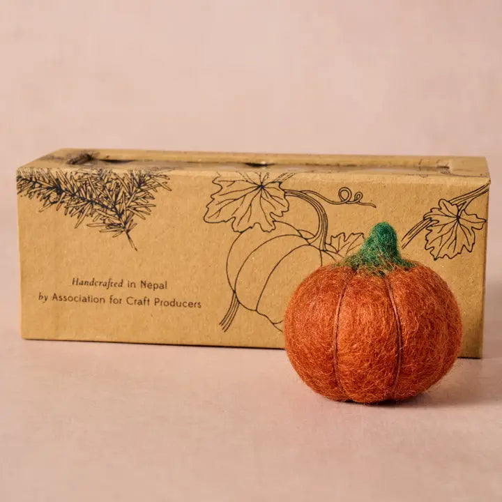 Felted Soaps, "Sapha Pumpkin Shaped"
