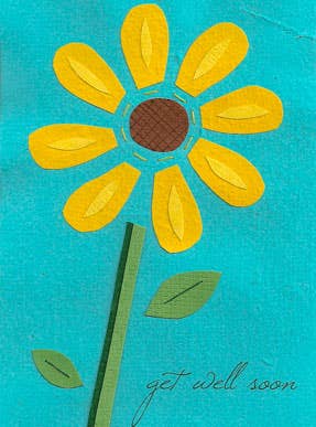 Recycled Paper Cards, "Soothing Sunflower"